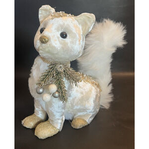 Robert Stanley Gold & Ivory HL9175739 Velvet Fox Figure Sequined *read* Used